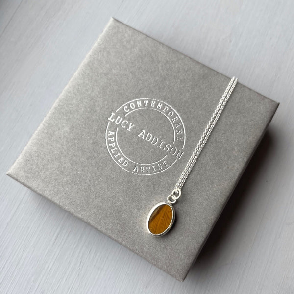 Tigers Eye Oval Necklace