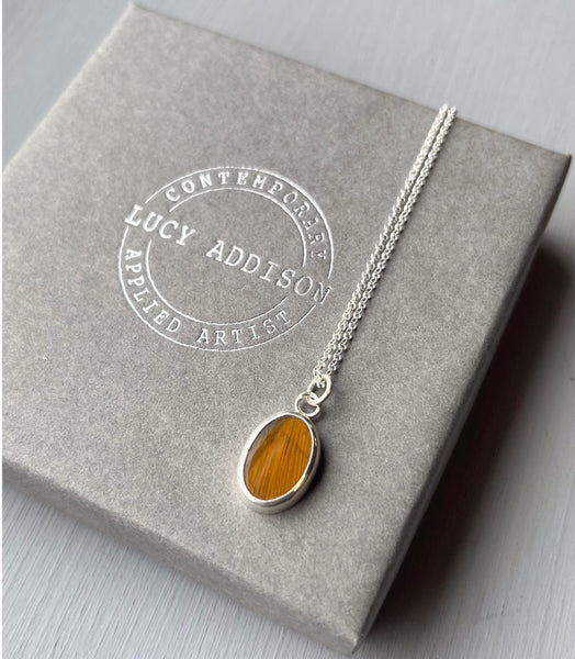 Tigers Eye Oval Necklace
