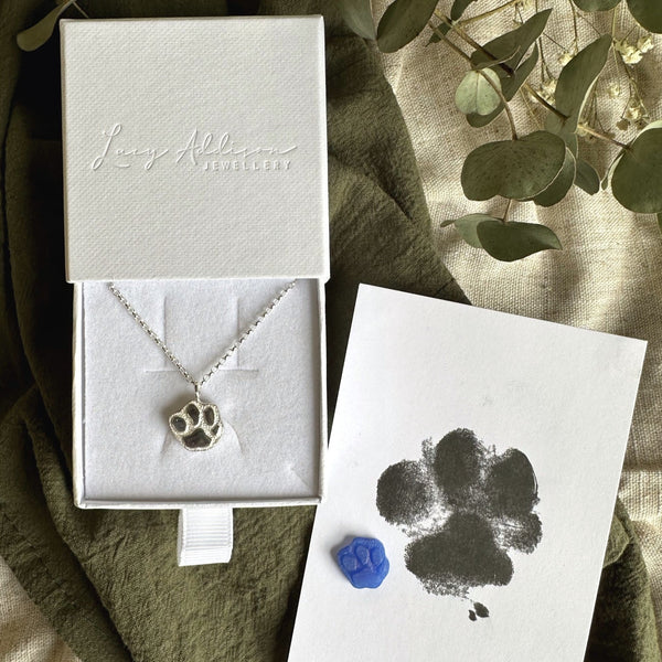 Bespoke Paw Print Necklace (your own pet's paw made into jewellery!)