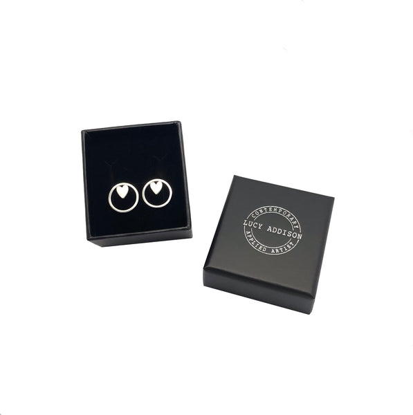 Silver Maxi Heart Earrings