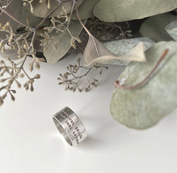 Thick Silver Ring - Quote