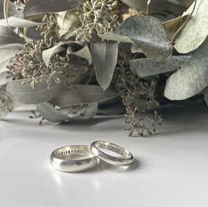 9ct White Gold Wedding Ring Set