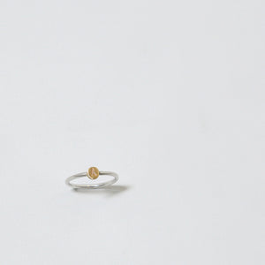 Silver & 9ct Gold Initial Ring
