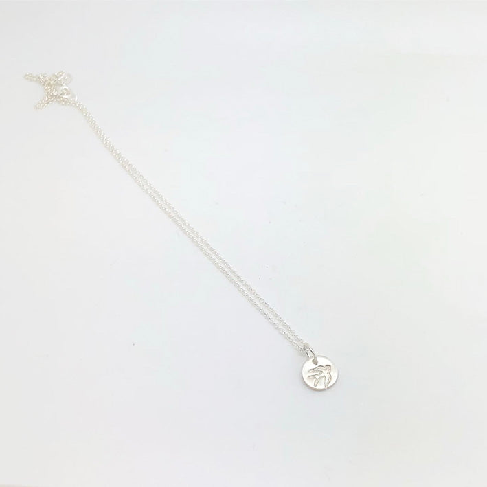 Circle Silver Swallow Necklace