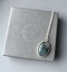 Large Moss Agate Necklace